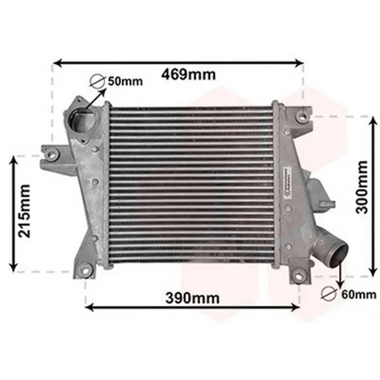 Intercooler NISSAN X-TRAIL T30 2001->2013 Radiator intercooler 2.2 DCI 2003->2005 305x295x62 Perioada 2003 2004 2005