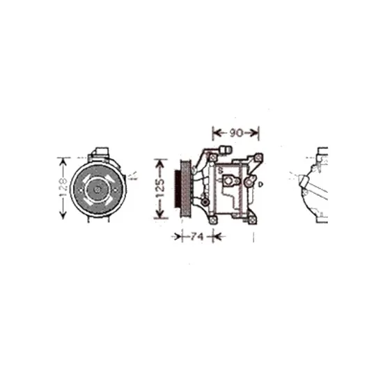 Compresor aer conditionat TOYOTA YARIS 1999->2005 pentru 1.4 D-4D , perioada 2001 2002 2003 2004 2005