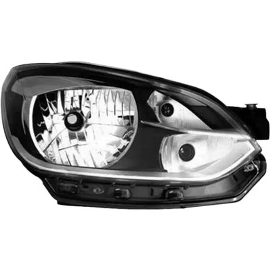 Far dreapta VW UP 2011-> perioada 2011 2012 2013 2014 2015 2016 2017 2018 2019 2020 pana la an de fabricatie 2016, cu motor reglaj, cromat, semnal transparent, cu reglaj electric, inferior, cu bec H4,
