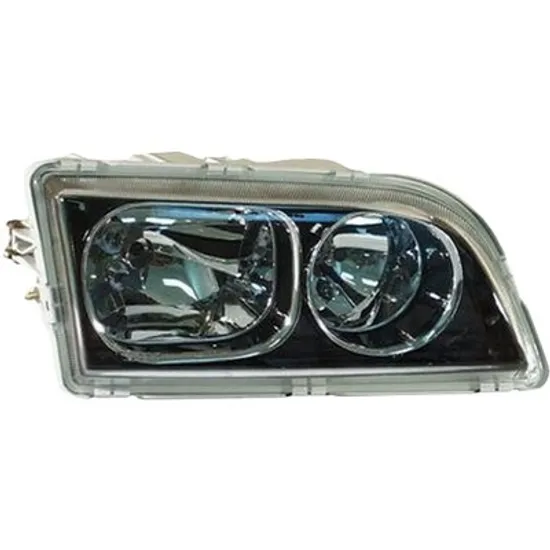 Far dreapta VOLVO S40 1 1995->2004, V40 1995->2004 perioada 1995 1996 1997 1998 1999 2000 2001 2002 2003 2004 de la an de fabricatie 2003, fara motor reglaj, cromat/negru, cu reglaj electric, numar pini 4, cu bec H7/H7