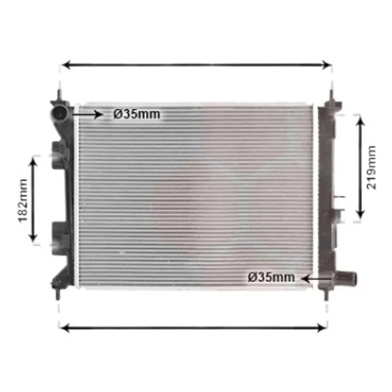 Radiator apa HYUNDAI i20 2014->2020 pentru 1.2, perioada 2014 2015 2016 2017 2018 2019