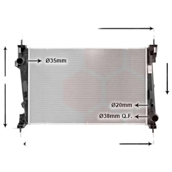 Radiator apa ALFA ROMEO GIULIETTA 2010->2020 2.0 JTDM 125KW 170CP , pentru motor 552 83 099, 940 A4.000, 940 B4.000 perioada 2010 2011,2012,2013,2014,2015,2016,2017,2018,2019 2020