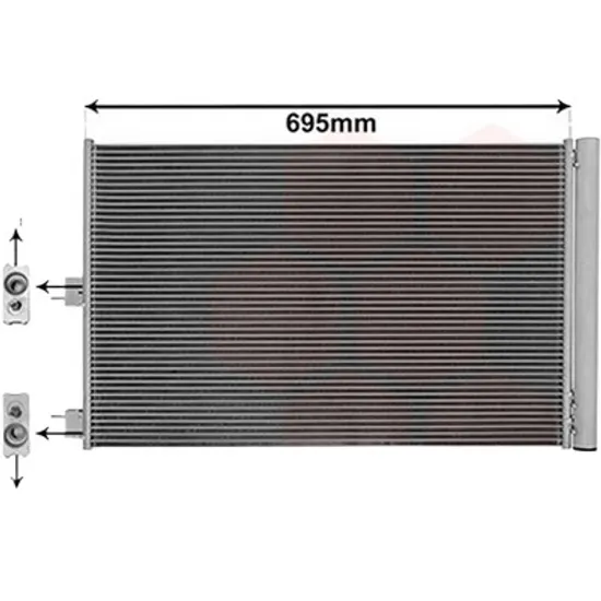 Radiator aer conditionat KIA CARENS 4 2013-> 1.7 CRDi 100KW 136CP , pentru motor D4FD perioada 2013 2014,2015,2016,2017 2018