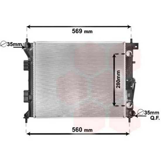 Radiator Motor KIA PRO CEED 2008->2013 Radiator apa 1.6 CRDi cv automata diesel 480x395x26 3 usi 2013->2015 Perioada 2013 2014 2015 2016