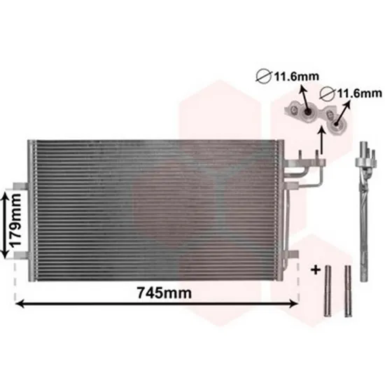 Radiator Aer Conditionat FORD C-MAX 1 2007->2010 Radiator aer conditionat benzina/ diesel (62,8x37,4x1,6) Perioada 2007 2008 2009 2010