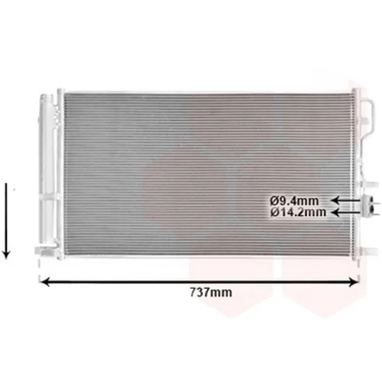 Radiator aer conditionat DACIA LOGAN MCV 1 2007->2013 1.5 dCi 65KW 88CP , pentru motor K9K 892 perioada 2010 2011,2012,2013,2014 2015