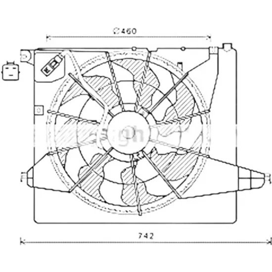 Ventilator motor HYUNDAI SANTA FE 3 2012->2018 pentru 2.4 CCVT, perioada 2012 2013 2014 2015 2016 2017