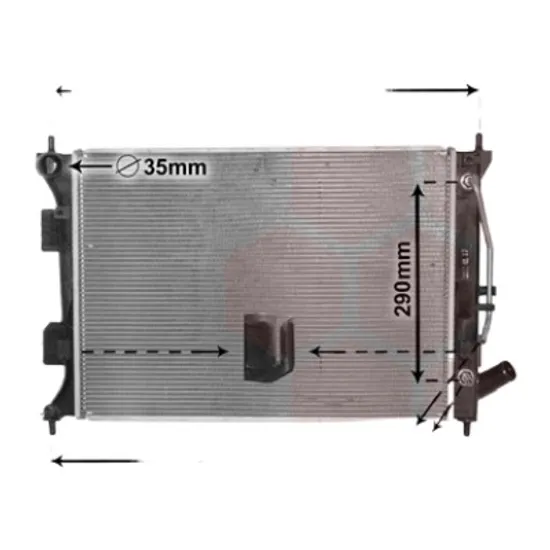Radiator apa KIA SOUL 1 2009->2014 1.6 CVVT 95KW 129CP , pentru motor G4FC perioada 2012 2013 2014