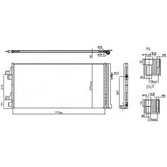 Radiator Aer Conditionat FIAT DUCATO 250 2006-> Radiator condensator aer conditionat 2.3 diesel MULTIJET (773x371x16) Perioada 2014 2015 2016 2017 2018 2019 2020
