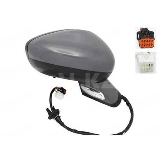 Oglinda CITROEN C4 1 LC 2004->2012 Oglinda exterioara electrica cu incalzire cu rabatare electrica pentru vopsit (cu semnal si lampa podea) DREAPTA Perioada 2004 2005 2006 2007 2008 2009 2010 2011 2012