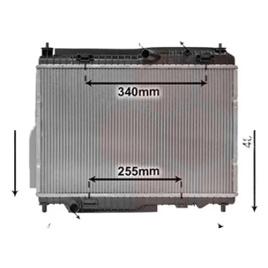 Radiator apa FORD ECOSPORT 2012->, B-MAX 2012->, TRANSIT COURIER 2014->, TOURNEO COURIER 2014->, FIESTA 5 JH 2008->2017 pentru 1.0 EcoBoost, perioada 2012 2013 2014 2015 2016 2017 2018 2019 2020 2021