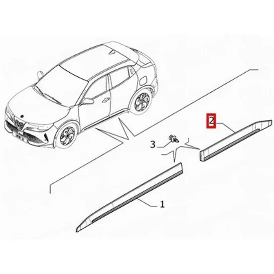Bandou Usa ALFA ROMEO JUNIOR 2024-> Bandou Usa spate (O) DREAPTA Perioada 2024 2025