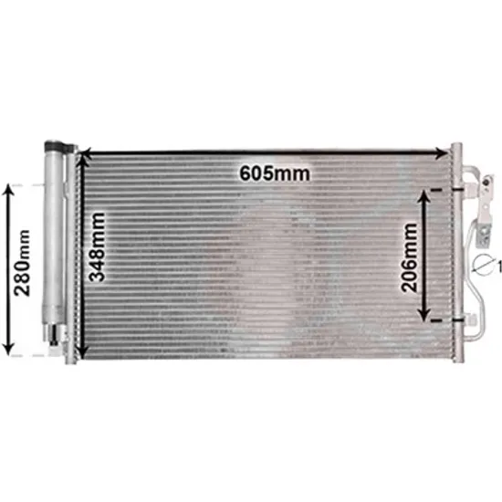 Radiator aer conditionat DACIA LOGAN MCV 1 2007->2013 1.5 dCi 55KW 75CP , pentru motor K9K 892 perioada 2010 2011,2012 2013