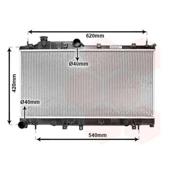 Radiator Motor SUBARU LEGACY 4 2003->2009 Radiator apa pentru 2 0 - 2 5i - 16V 34x68 5x16 CV manuala Perioada 2003 2004 2005 2006 2007 2008 2009