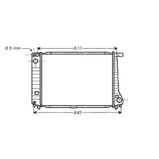 Radiator apa BMW 3 E36 1990->1998, 3 Compact E36 1994->2000 pentru 318 tds, perioada 1995 1996 1997 1998 1999 2000