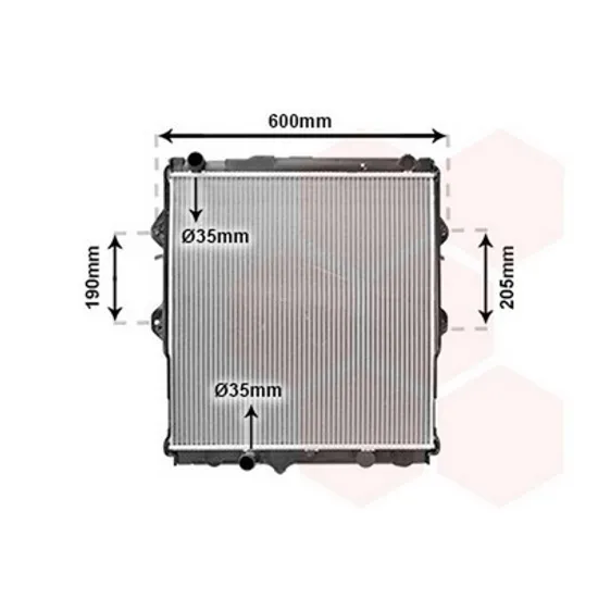 Radiator Motor TOYOTA HILUX 6 1994->2005 Radiator apa 2.4ccT.diesel 4WD (55x52.5x3.7) (KOYO) Perioada 1997 1998 1999 2000 2001