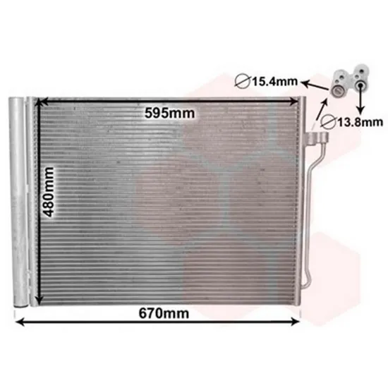 Radiator Aer Conditionat BMW 7 F01 2008->2015 Radiator aer conditionat benzina (59,5x48) VALEO ( si GT/ Perioada 2008 2009 2010 2011 2012 2013 2014 2015