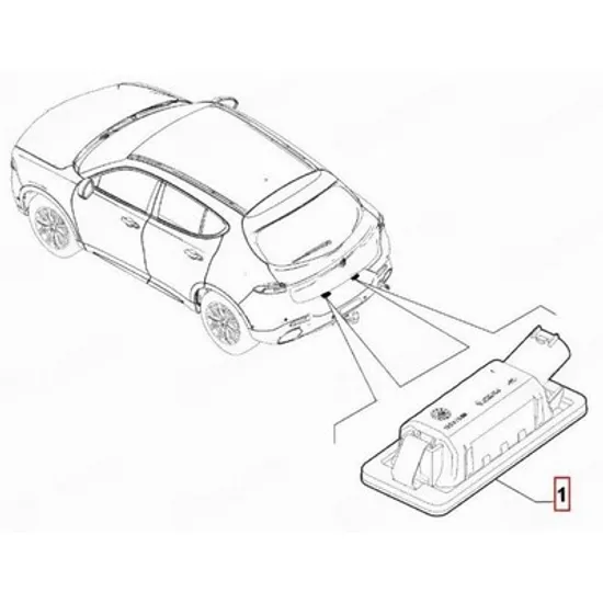 Lampa Numar ALFA ROMEO TONALE 2022-> Lampa numar (O) Perioada 2022 2023 2024 2025