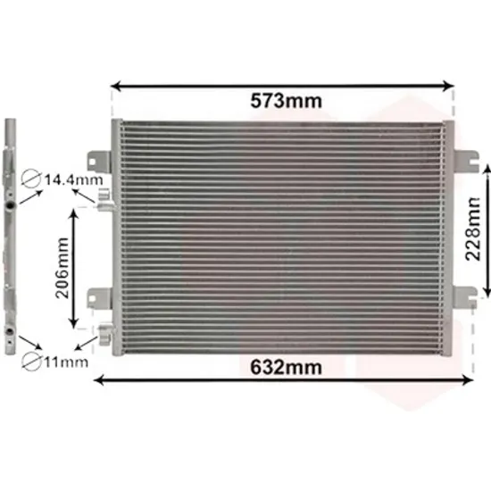 Radiator aer conditionat MAZDA 2 2007->2014 pentru 1.5 MZR, perioada 2011 2012 2013 2014 2015