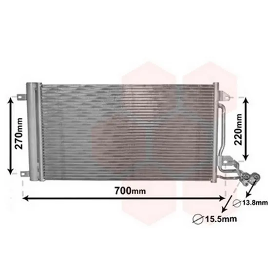 Radiator Aer Conditionat SKODA RAPID 2011->2019 Radiator AC benzina /diesel (57.5x33.5x1.6) BEHR Perioada 2012 2013 2014 2015 2016 2017 2018