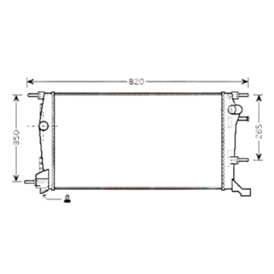 Radiator apa RENAULT GRAND SCENIC 3 2009->2016 1.6 16V 81KW 109CP , pentru motor K4M 858 perioada 2009 2010,2011,2012,2013 2014
