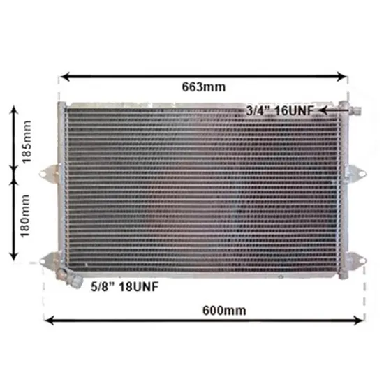Radiator aer conditionat FORD FIESTA 5 JH 2008->2017 1.25 44KW 60CP , pentru motor STJA, STJB, STJC, STJD perioada 2008 2009,2010,2011,2012,2013,2014,2015,2016 2017