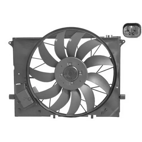 Ventilator Motor MERCEDES SL R230 2001->2012 Electroventilator racire complet (530mm) (4 PIN) Perioada 2001 2002 2003 2004 2005 2006 2007