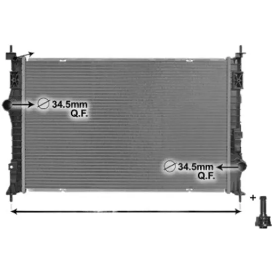 Radiator apa PEUGEOT 5008 2 2016-> pentru 1.6 Griffe Turbo, Griffe Pack Turbo, 1.6 THP 165, perioada 2016 2017 2018 2019 2020 2021