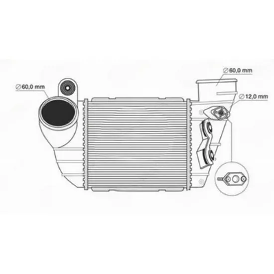 Intercooler AUDI TT 8N3 1998->2006 Radiator intercooler 1.8T benzina (183x161) Perioada 1998 1999 2000 2001 2002 2003 2004 2005 2006