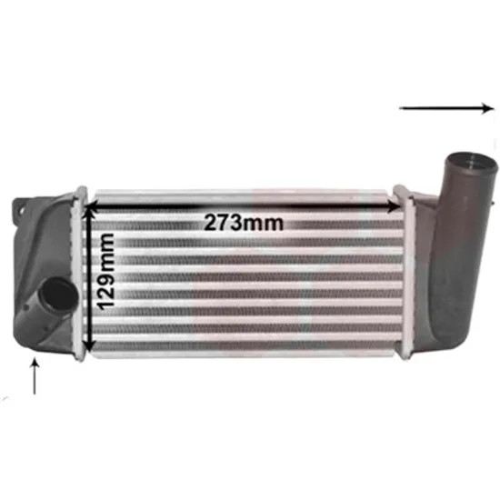 Intercooler TOYOTA AURIS / COROLLA E18 2012->2018, COROLLA E18 2013->2019, COROLLA E15 2006->2014 pentru 1.4 D-4D , perioada 2006 2007 2008 2009 2010 2011 2012 2013 2014 2015 2016 2017 2018