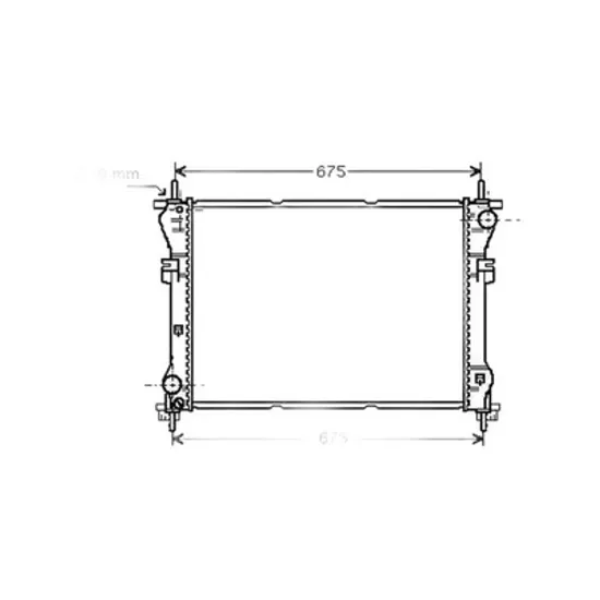 Radiator Motor FORD TRANSIT 2000->2006 Radiator apa pentru 2.4 TD - TDi fara aer conditionat (62x40x26) Perioada 2000 2001 2002 2003 2004 2005 2006