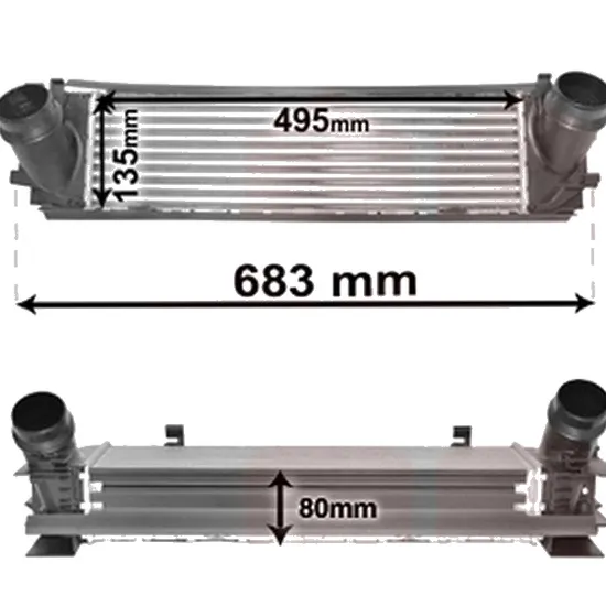 Intercooler BMW 1 F20 2011->2019 120 d xDrive 147KW 200CP , pentru motor N47 D20 C perioada 2012 2013,2014 2015