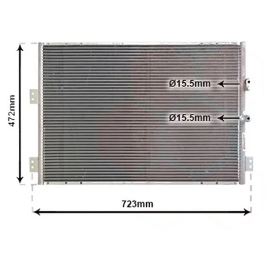 Radiator aer conditionat NISSAN PRIMERA P12 2002->2008 pentru 1.6, perioada 2002 2003 2004 2005 2006 2007 2008