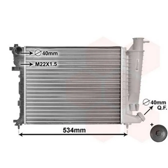 Radiator Motor CITROEN XSARA 1997->2005 Radiator 1,1-1,4cc -A/C 46x38 816715 VALEO 1997->2000 Perioada 1997 1998 1999 2000 2001 2002 2003 2004 2005