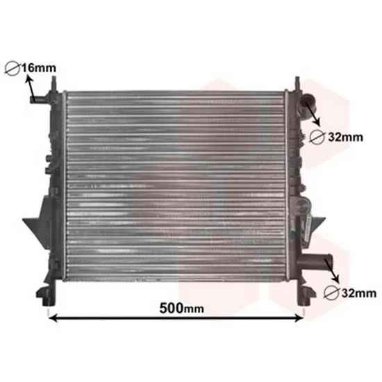 Radiator Motor RENAULT TWINGO 1993->2006 Radiator apa 1,1cc I 8V-1 2cc 16V 43x37,7 fara aer conditionat 2000->2007 Perioada 1993 1994 1995 1996 1997 1998 1999 2000 2001 2002 2003 2004 2005 2006