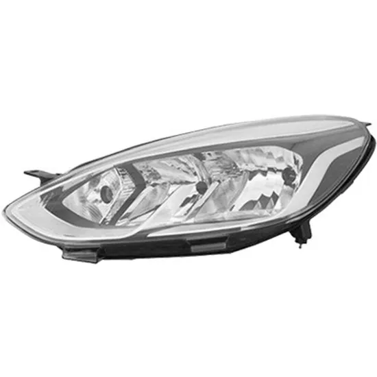 Far stanga FORD FIESTA 7 2017-> perioada 2017 2018 2019 2020 2021 2022 cu motor reglaj, fara motor reglaj, fara LED, cu reglaj electric, pentru vehicule fara daylight LED, cu bec H15, cu bec H7, cu bec PY21W