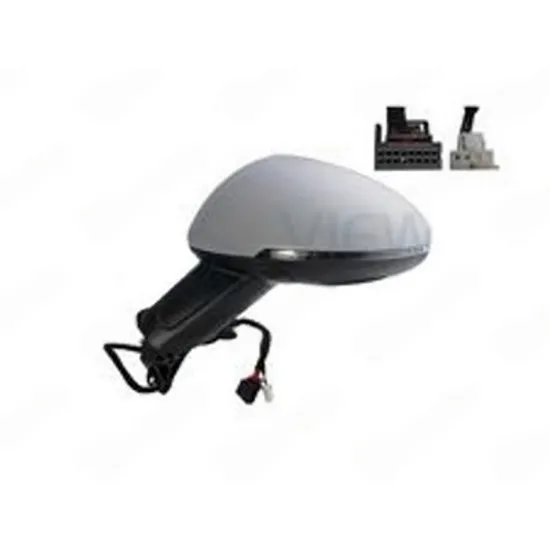 Oglinda PORSCHE MACAN 2014-> Oglinda exterioara (complet) electrica cu incalzire pentru vopsit cu rabatare electrica (cu semnal si senzor banda) si Heliomata STANGA Perioada 2014 2015 2016 2017 2018 2019