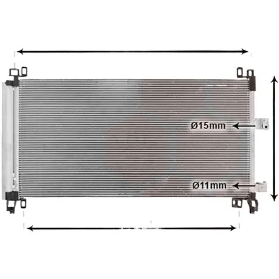 Radiator aer conditionat VW PASSAT B6 2005->2010 2.0 TDI 4motion 103KW 140CP , pentru motor BMP perioada 2005 2006,2007,2008 2009