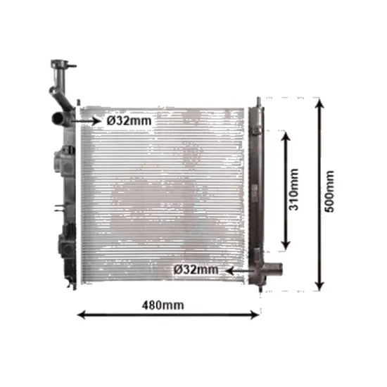 Radiator apa KIA PICANTO 2017-> pentru 1.0, perioada 2017 2018 2019 2020 2021 2022