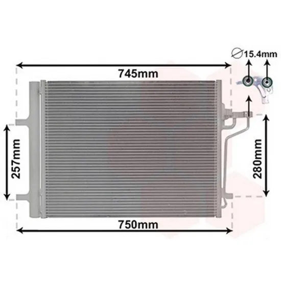 Radiator Aer Conditionat FORD FOCUS 3 2010->2019 Radiator aer conditionat 1,6i - 16V - 2,0ST - 2,0TDCi (58.5x44 Perioada 2011 2012 2013 2014 2015 2016 2017 2018