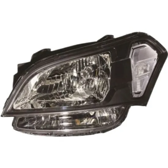 Far stanga KIA SOUL 1 2009->2014 perioada 2009 2010 2011 2012 2013 2014 pana la an de fabricatie 2011, fara motor reglaj, semnal transparent, cu reglaj electric, cu bec H4