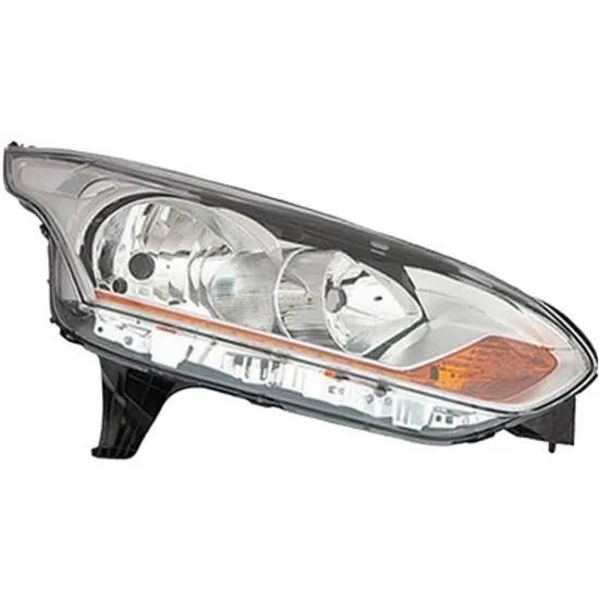 Far dreapta FORD TOURNEO CONNECT 2013->2022 perioada 2013 2014 2015 2016 2017 2018 pana la an de fabricatie 2015, cu motor reglaj, semnal galben, cu reglaj electric, cu lumina de zi, cu bec H15, cu bec H7