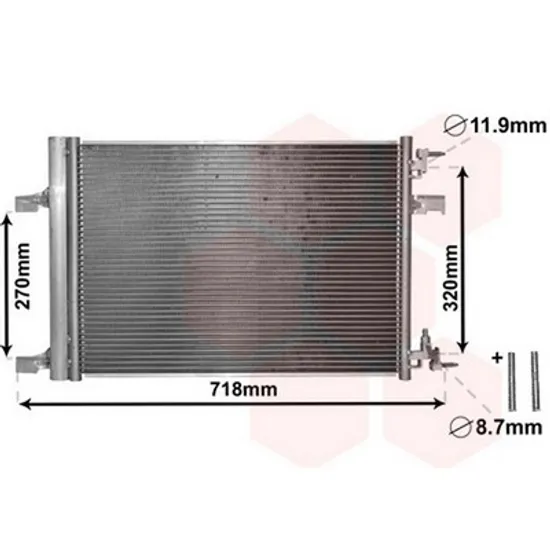 Radiator Aer Conditionat OPEL ASTRA J 2009->2015 Radiator aer conditionat benzina/ diesel 57x39,6 Perioada 2009 2010 2011 2012 2013 2014 2015 2016