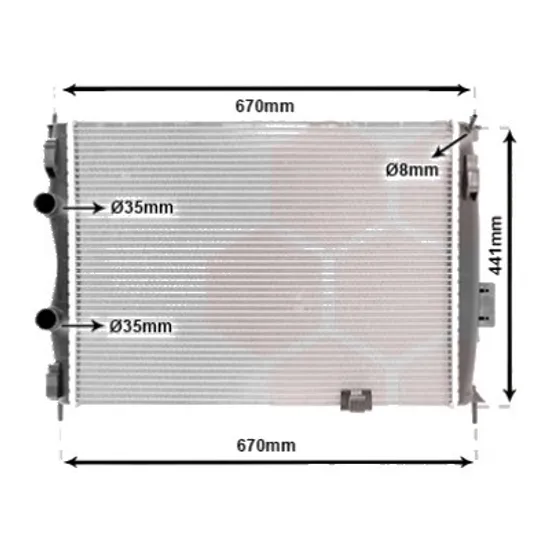 Radiator apa NISSAN QASHQAI 1 2007->2014 2.0 tractiune integrala 103KW 140CP , pentru motor perioada 2010 2011,2012,2013 2014