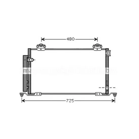 Radiator aer conditionat PEUGEOT EXPERT 1996->2006 2.0 HDI 69KW 94CP , pentru motor RHX (DW10BTED) perioada 2000 2001,2002,2003,2004,2005 2006