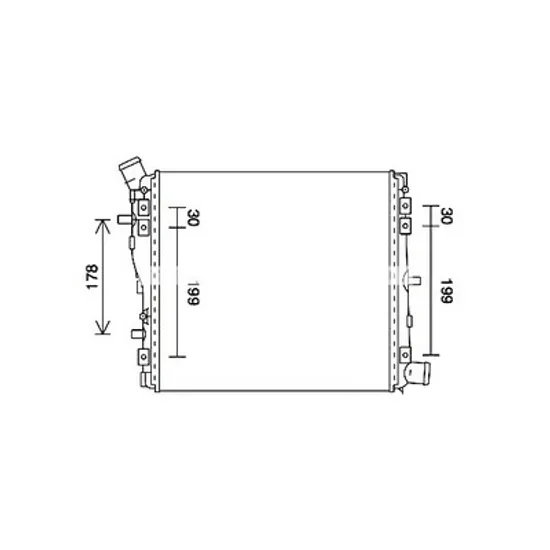 Radiator apa AUDI R8 422; 423 2007->2015, R8 Spyder 2010->2015 pentru 5.2 FSI quattro, perioada 2009 2010 2011 2012 2013 2014 2015
