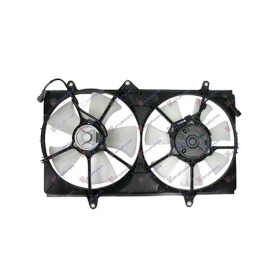 Ventilator Motor TOYOTA COROLLA E11 1995->2002 Electroventilator radiator complet dublu benzina/diesel Perioada 1997 1998 1999 2000 2001 2002