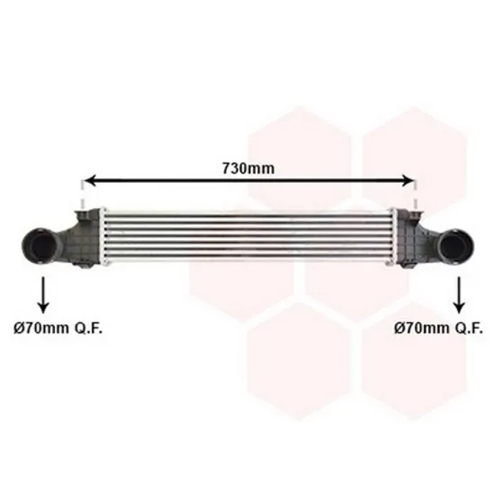 Intercooler MERCEDES E-CLASS W211 2002->2009 Radiator intercooler 2,2 CDi (65x11.3x5,0) Perioada 2002 2003 2004 2005 2006 2007 2008