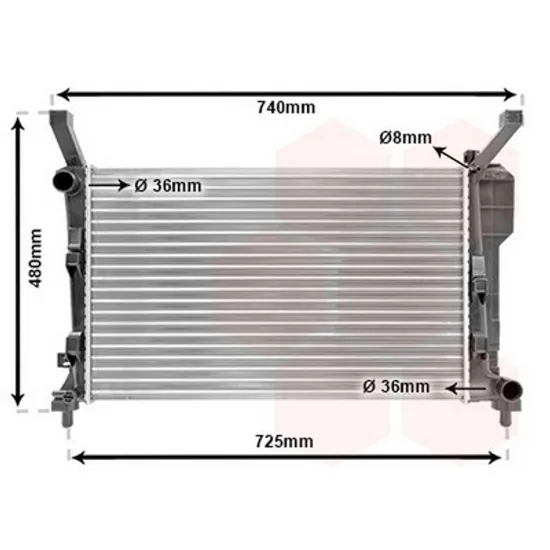 Radiator Motor MERCEDES A-CLASS W169 2004->2012 Radiator 1.5-1.7i-8V +/-A/C 60x37,4 MX BEHR Perioada 2004 2005 2006 2007 2008 2009 2010 2011 2012