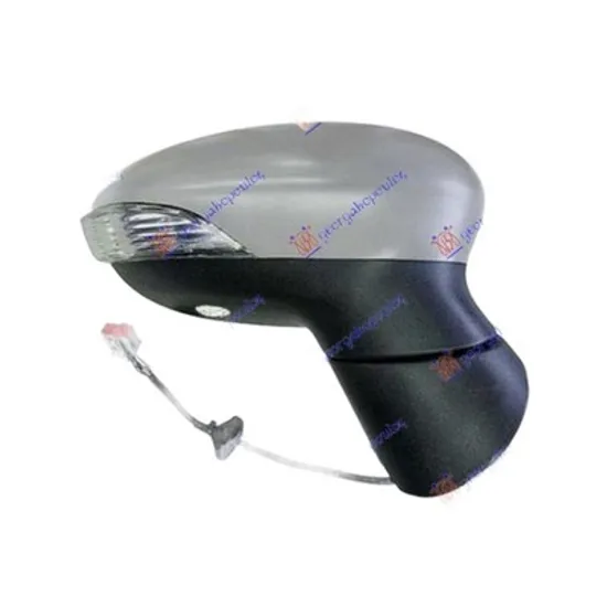 Oglinda FORD FIESTA 5 JH 2008->2017 Oglinda exterioara electrica cu incalzire pentru vopsit (cu semnal) & (cu lampa podea) (8 PIN) dreapta Perioada 2013 2014 2015 2016 2017